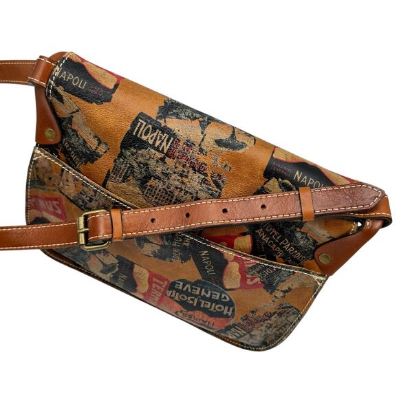 Patricia Nash NEW Old World Traveler Vintage Patch Positano Saddle Bag Purse - Picture 8 of 13